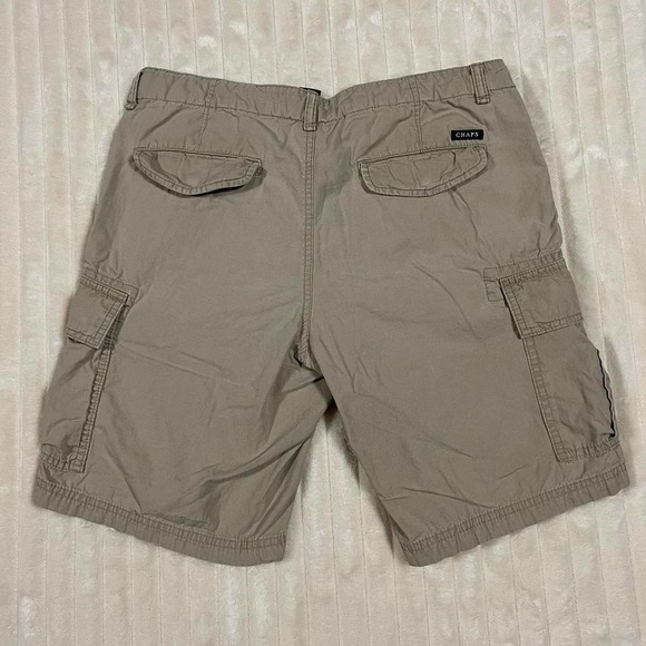Chaps Cotton Summer Khaki/Tan Cargo Shorts 34 - Picture 3 of 5